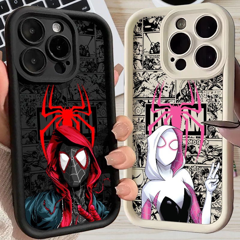 Apple Iphone 15 - เคสโทรศัพท์ลายสไปเดอร์แมน ไมลส์ โมราเลส เกวน มาร์เวล คอมิกส์
