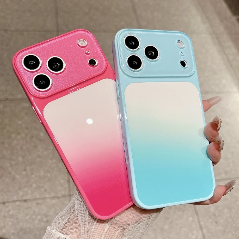 Camera Lens Protector - เคสโทรศัพท์ไล่เฉดสีลูกกวาดสำหรับ iPhone 18 17 16 15