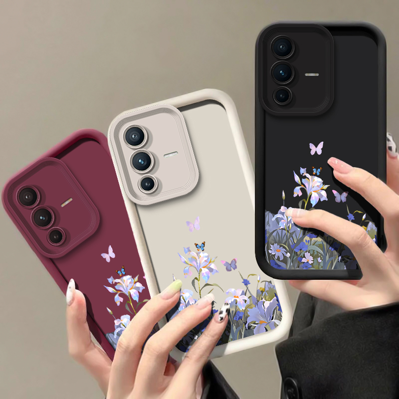 Vivo X200 - เคสโทรศัพท์ลายดอกไม้ผีเสื้อแฟชั่น สำหรับ Vivo X200 FE X100
