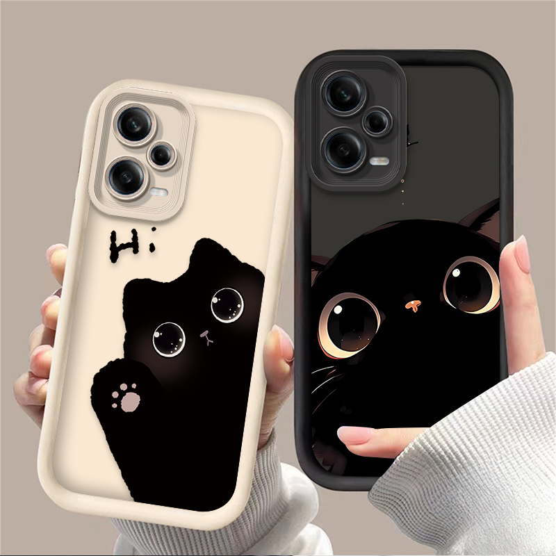 Xiaomi Redmi Note 13 - เคสโทรศัพท์ลายแมวน่ารักตาโต สำหรับ Xiaomi Redmi Note 13