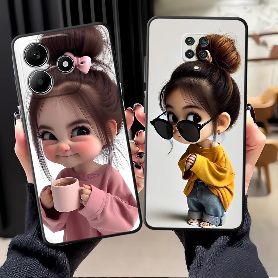 Xiaomi Redmi Note 13 - เคสโทรศัพท์ลายการ์ตูนสาวน้อยสำหรับ Xiaomi Redmi Note 14 10