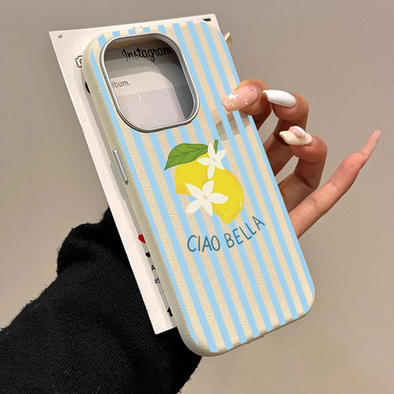 Samsung Galaxy S24 - เคสลายทางเลมอนสไตล์เรโทร เหมาะสำหรับ Samsung Galaxy S25 S24