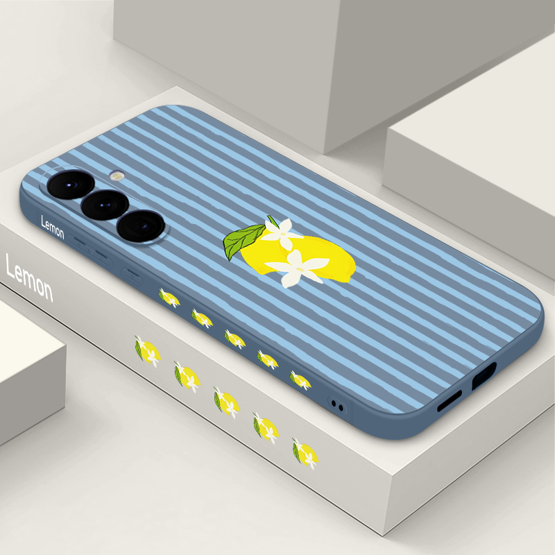 Samsung Galaxy A55 - เคสโทรศัพท์ลายเส้นสีเลมอน TPU สำหรับ Samsung Galaxy S24