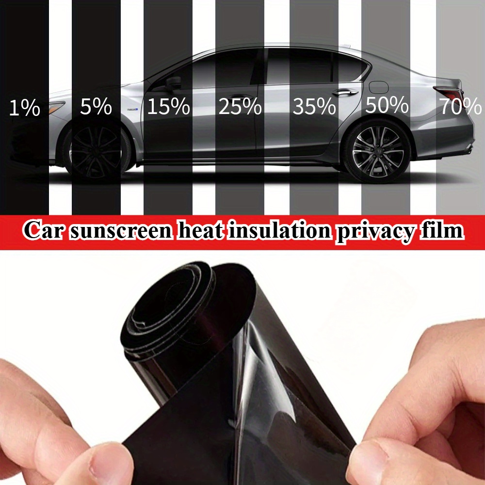 Privacy Screen Protector - ฟิล์มติดกระจกรถยนต์อเนกประสงค์ 1%-70% VLT ป้องกันความร้อน กันแดด ความเป็นส่วนตัวสูง