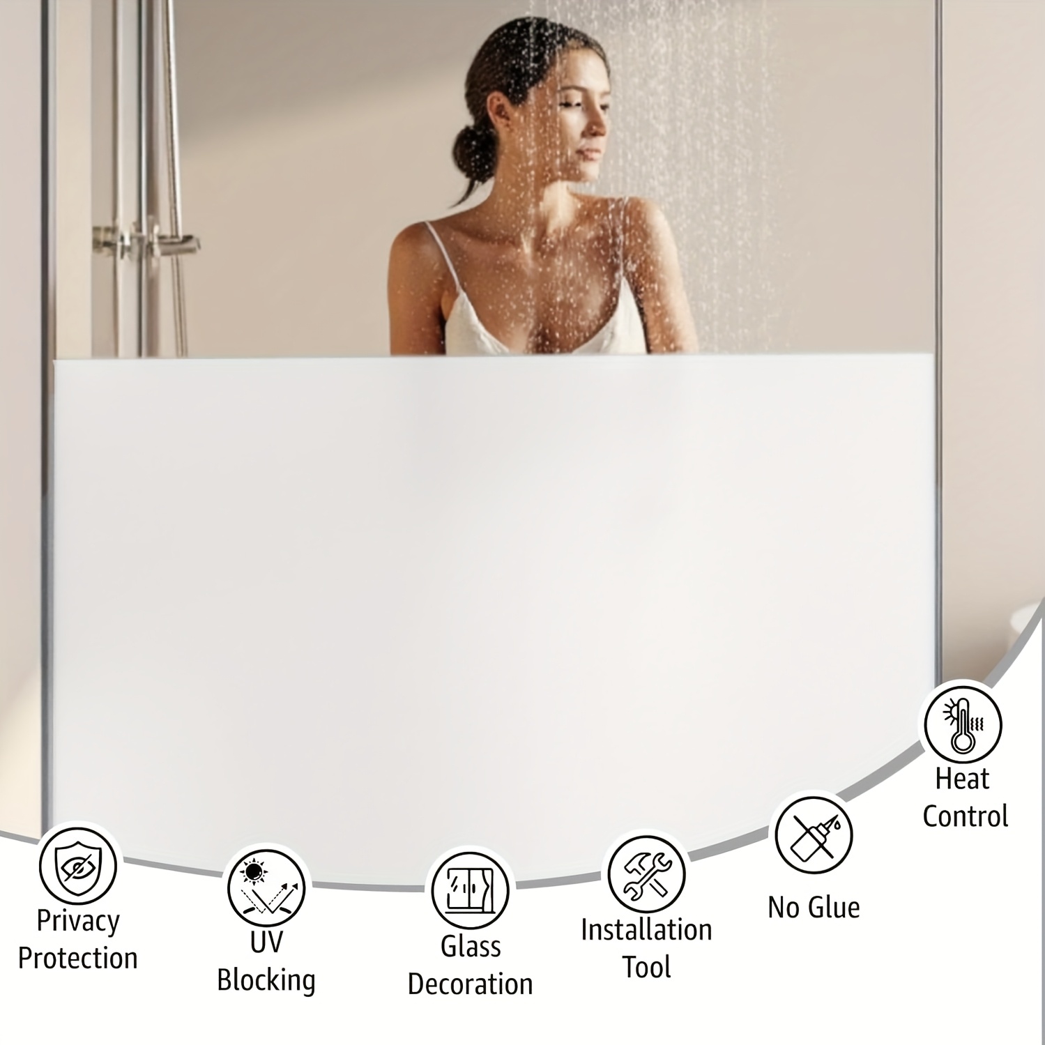ฟิล์มติดกระจกกันมองเห็นสีขาวแบ - Privacy Screen Protector บทวิจารณ์และราคา