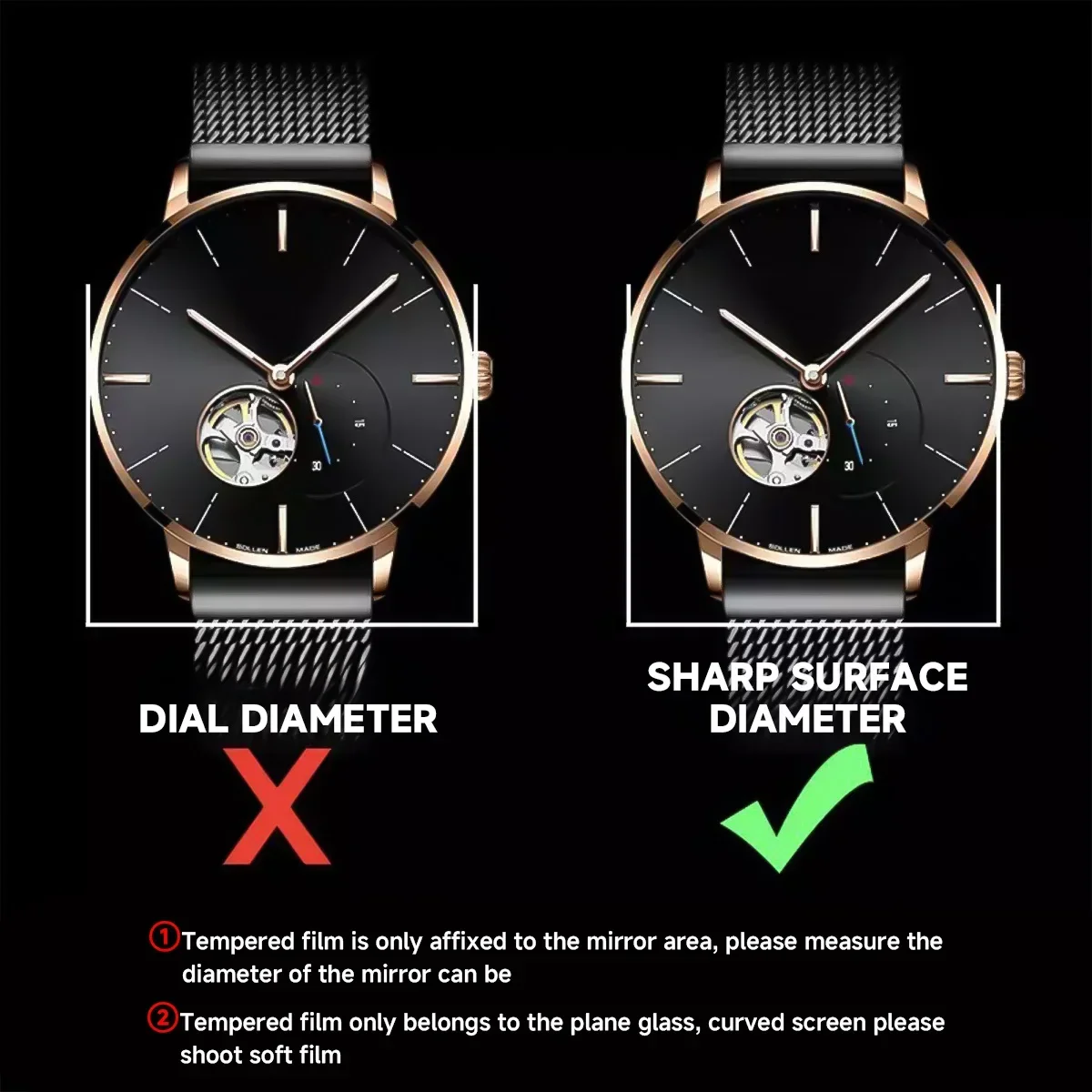 26-46 มม. กระจกนิรภัยอเนกประสง - Smartwatch Screen Film บทวิจารณ์และราคา
